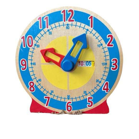 TURN & TELL CLOCK WALDORF MELISSA & DOUG Learning Educational Toy Wooden - Picture 1 of 3